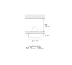 Plafonnier & Spot*Plato Design Spot encastrable, Teo, , Ø9,7cm, H3cm - Marron