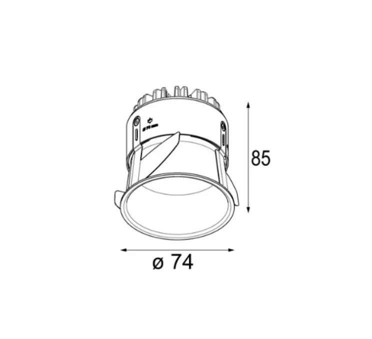 Spot encastrable, Thimble 74, ano bronze, IP55, LED, 2700k, 438/591 lm, Ø7,4cm, H8,5cm - Modular