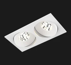 Spot encastrable, Titan Double Rectangle Organic, blanc mat, 40°, LED, 3000K, 1156lm, L17,2cm, H7cm - Doxis