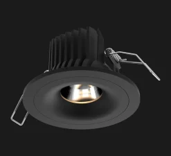 Spot encastrable, Titan Fix Round Cone, 40°, Bobbytrap springs, noir mat, LED, 3000K, 1156lm, Ø8,5cm, H6,8cm - Doxis