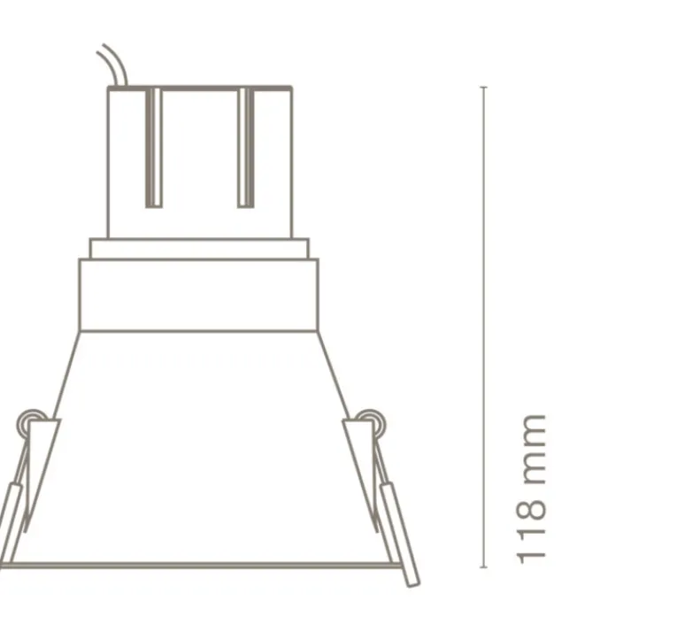 Plafonnier & Spot*Nexia Spot encastrable, Tolva L, , LED, dim, 3000K, 780 lm, Ø10,5cm, H11,8cm - blanc