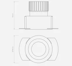 Spot encastrable, Trimless Round Adjustable Led, blanc, LED, dim, 2700K, 528 lm, Ø7,4cm, H7,4cm - Astro