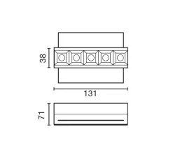 Spot encastrable, Troop, noir, LED, 2700K, 841 lm, L13,1cm, H3,8cm - Faro