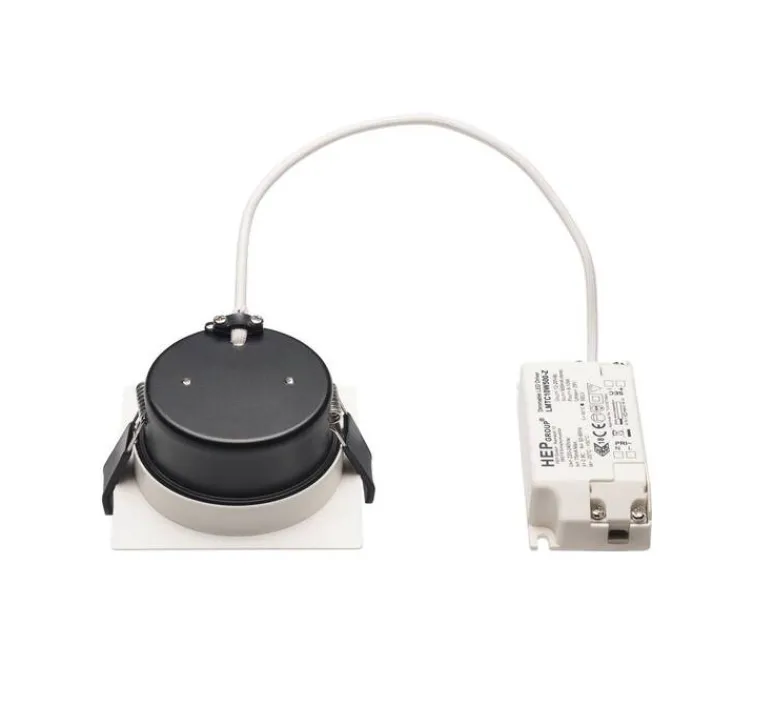 Plafonnier & Spot*SLV Spot encastrable, Verlux, , LED, dim, 3000K, 940 lm, L8,5cm, H8,5cm - blanc