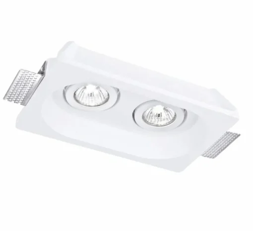 Plafonnier & Spot*Nedgis Spot encastrable, Vertbois, plâtre, prêt à peindre, Philippine, , L25,5cm, H15,5cm - blanc