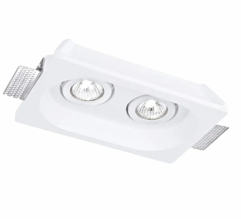 Plafonnier & Spot*Nedgis Spot encastrable, Vertbois, plâtre, prêt à peindre, Philippine, , L25,5cm, H15,5cm - blanc