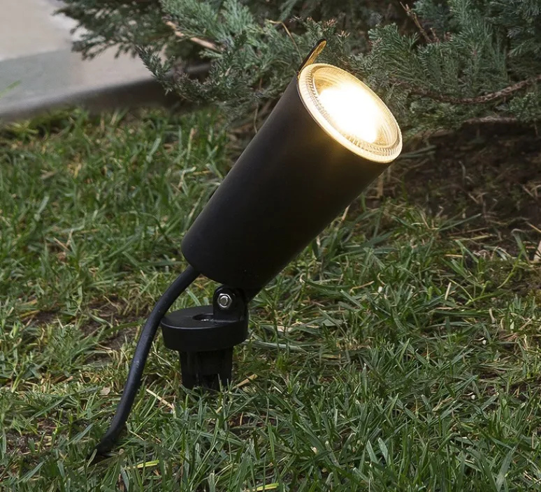 Plafonnier & Spot*Faro Spot extérieur à piquer, Toni, , L8,4cm, H17cm, IP65 - noir