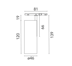 Plafonnier & Spot*Flos Spot, Find Me 2, , LED, 2700K, 364lm, L4,6cm, H13,9cm - noir