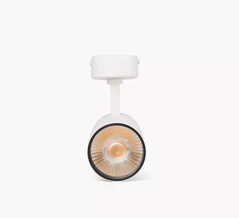 Plafonnier & Spot*Faro Architectural Spot, Fost Surface, , LED, dim, TRIAC, 2700k, 28W, 18°, CRI>97, 2210 lm, Ø7cm, H16,5cm - Faro blanc