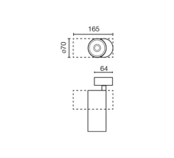Plafonnier & Spot*Faro Architectural Spot, Fost Surface, , LED, dim, TRIAC, 2700k, 28W, 18°, CRI><noscript><img width=