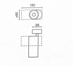 Plafonnier & Spot*Faro Architectural Spot, Fost Surface, , LED, dim, DALI, 2700k, 42W, 38°, CRI><noscript><img width=
