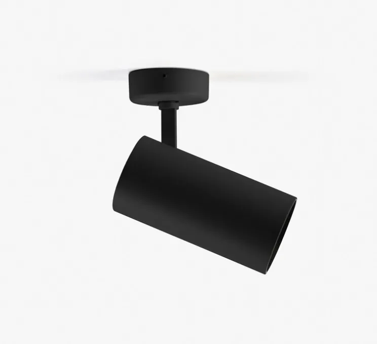 Spot, Fost Surface, noir, LED, dim, triac, 3000k, 42W, 38°, CRI>97, 3577 lm, Ø9cm, H18cm - Faro