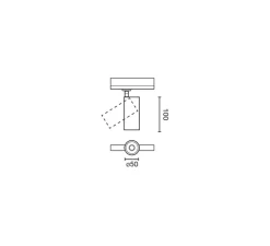 Plafonnier & Spot*Faro Architectural Spot, Fost Track, , LED, dim, TRIAC, 3000K, 15W, 35°, 1343 lm, Ø5cm, H10cm - Faro noir