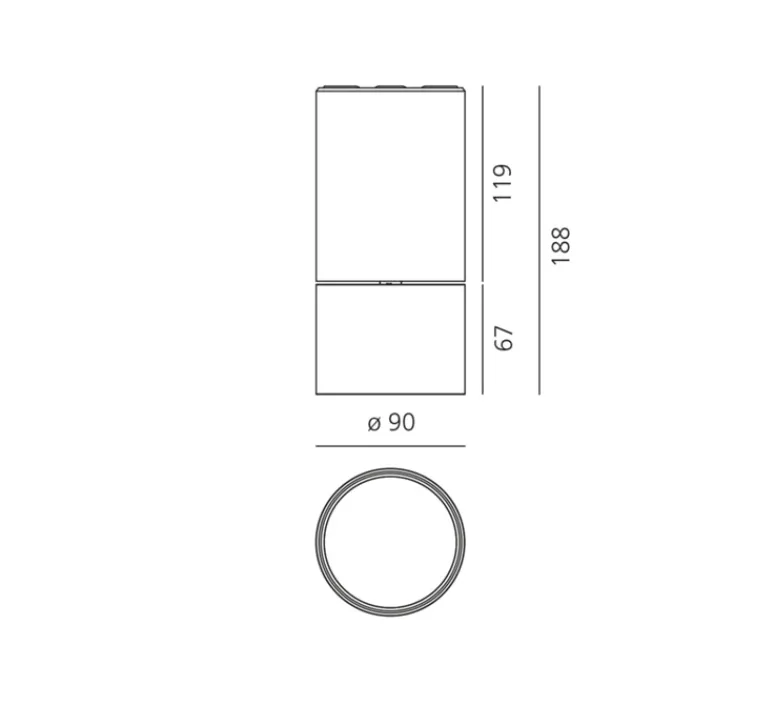 Plafonnier & Spot*Artemide Spot, Hoy Spot SMD, 24°, non variable, , LED, 2700K, 1771lm, Ø9cm, H18,8cm - blanc
