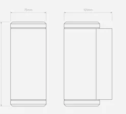 Plafonnier & Spot*Astro Spot, Jura Twin, , IP44, L7,6cm, H17,8cm - laiton