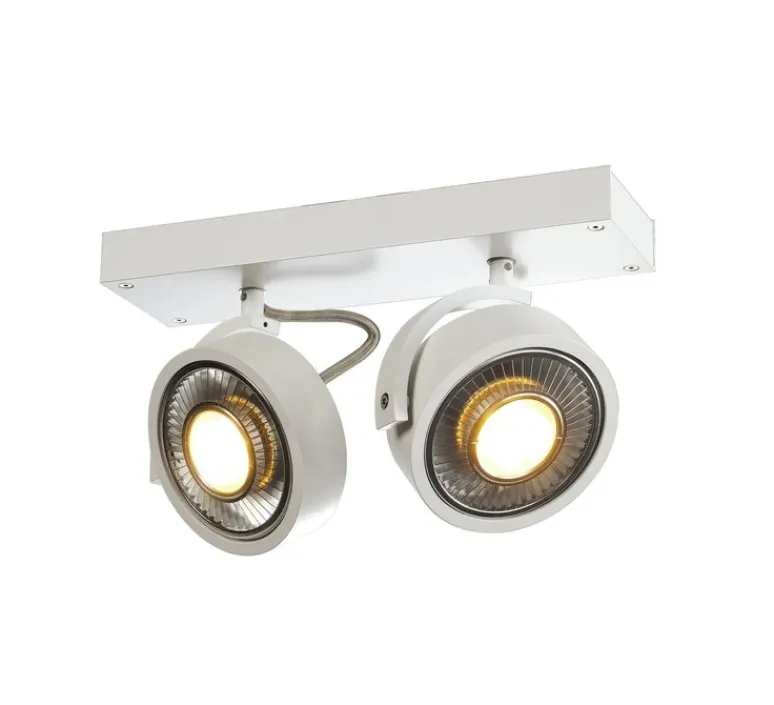 Plafonnier & Spot*SLV Spot, KALU double, , L30cm, H18cm - blanc mat