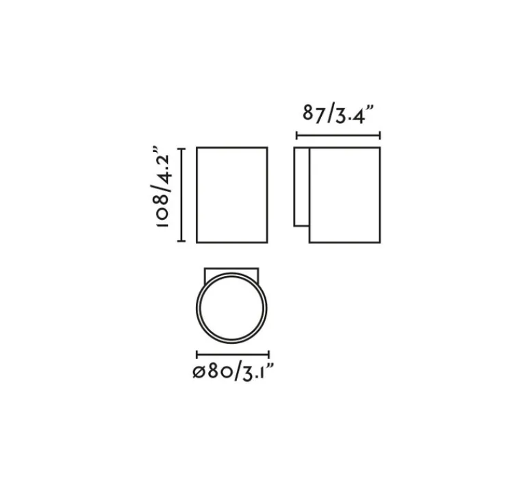Plafonnier & Spot*Faro Spot, Kov 1L, 34°, , IP65, LED, 2700K, 835lm, L8cm, H10,8cm - noir