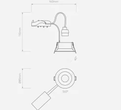 Plafonnier & Spot*Astro Spot, Minima Round Adjustable, mat, L8,5cm, H11cm - Lighting blanc
