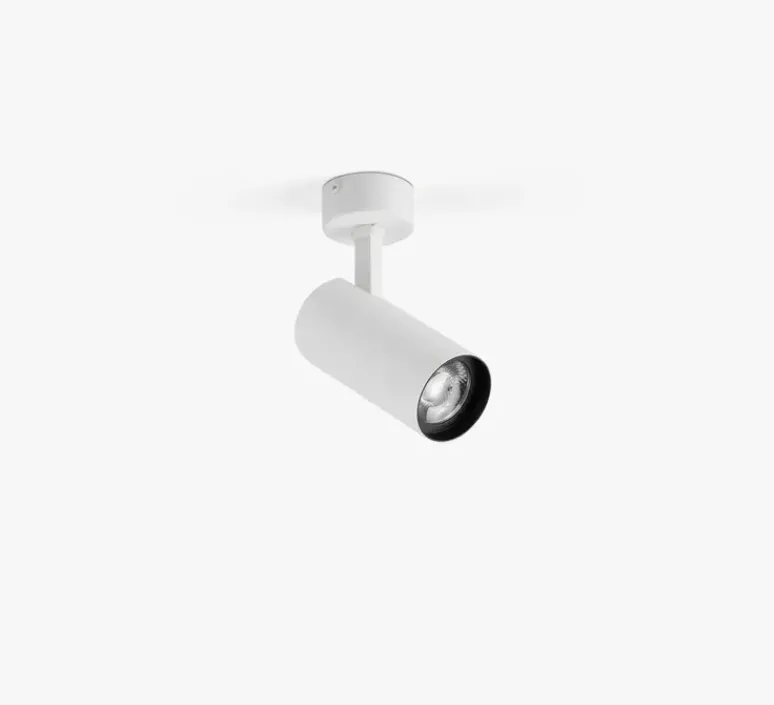 Plafonnier & Spot*Faro Architectural Spot ou applique en saillie, Fost, 35°, CRI>90, , LED, 2700k, 1127lm, Ø6,4cm, H 13.6cm - Faro blanc mat