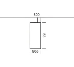 Plafonnier & Spot*ONOK Spot pour rail, Click Focus 55.2, , LED, 3000K, 1245 lm, Ø5,5cm, H13,5cm - noir