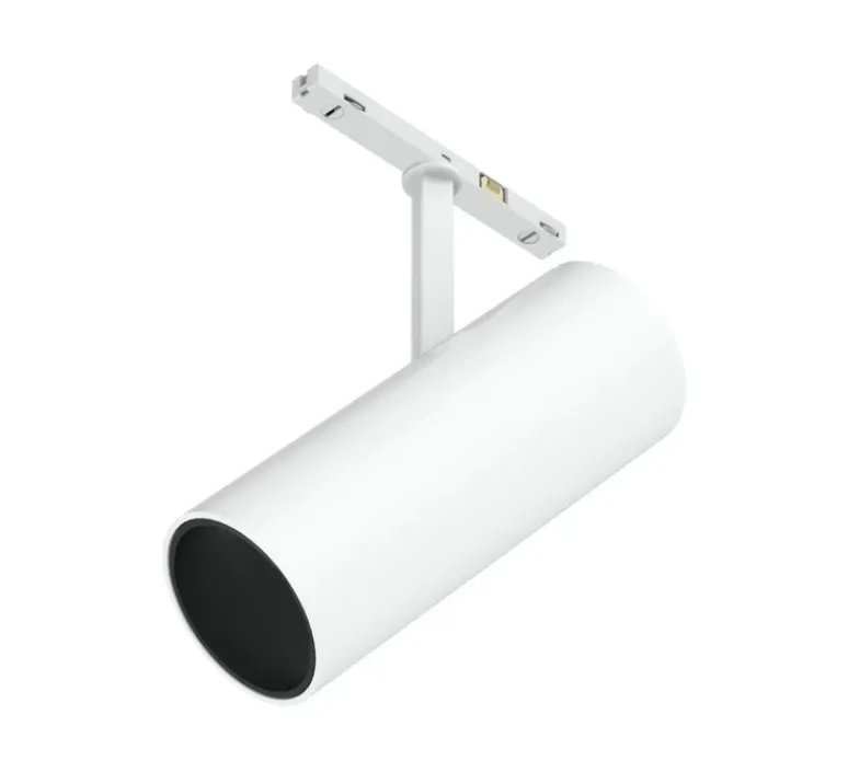 Plafonnier & Spot*Flos Spot pour rail, Find Me 2, 10°, CRI>90, UGR 2, casambi, , LED, dim, 3000K, 531 lm, Ø4,6cm, H13,9cm - blanc