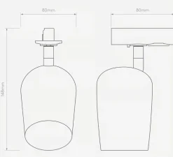 Plafonnier & Spot*Astro Spot pour rail, Koto Track, , Ø7,2cm, H15,3cm - blanc mat