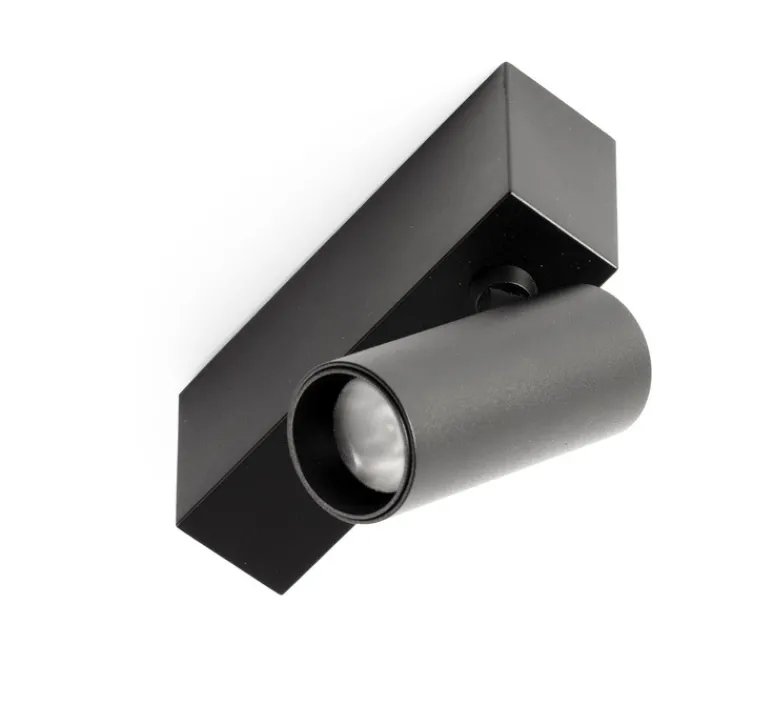 Plafonnier & Spot*Faro Architectural Spot pour rail, Neso Hole 40°, , LED, 2700K, 430 lm, L16,3cm, H10cm - noir