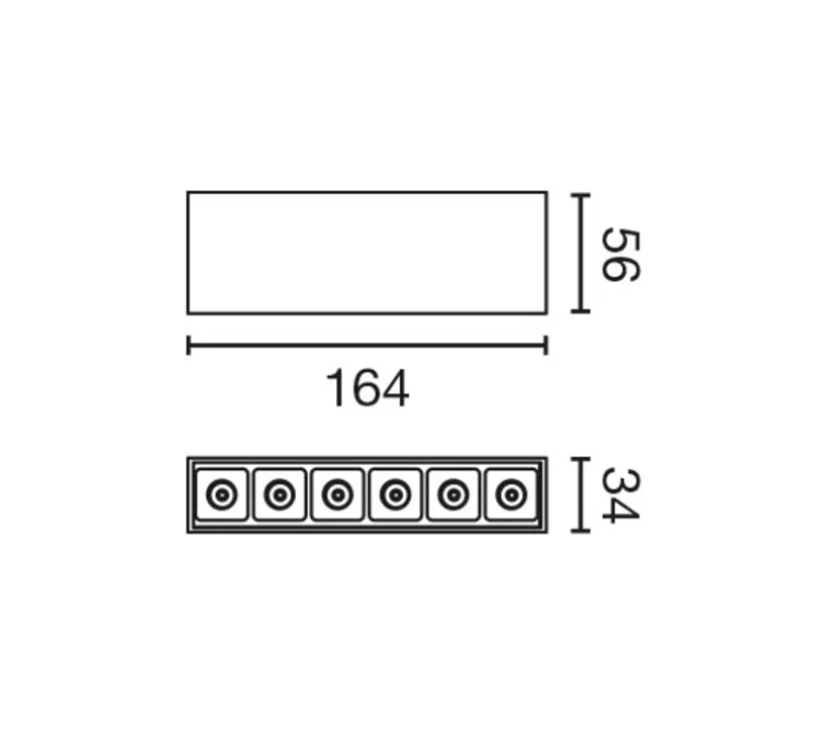 Spot pour rail, Neso Point 6, noir, LED, 2700K, 490 lm, L16,6cm, H5,6cm - Faro Architectural