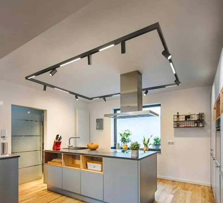 Plafonnier & Spot*SLV Spot pour rail, Numinos S, , LED, dim, 3000K, 1030 lm, 40°, ⌀6cm, H9cm - noir