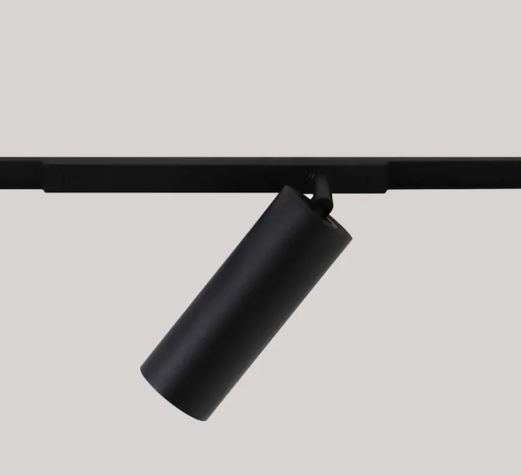 Spot pour rail, Tiny Focus 40-48V, noir, LED, dim, 3000K, 705 lm, Ø4cm, H11cm - ONOK