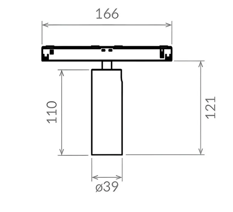 Plafonnier & Spot*John Cullen Spot pour rail, Vorsa track 40 Medium, , LED, dim, 2700K, 440 lm, L16,6cm, H12,1cm- blanc