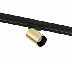 Plafonnier & Spot*Faro Spot, projecteur, pour rail, Stan, , GU10, orientable, Ø6cm, H14.7cm - or satiné