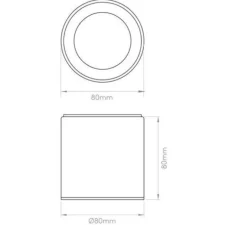 Plafonnier & Spot|Applique*Astro Spot salle de bain, Kos II Round 85 classic, poli, IP65, Ø8,5cm, H8,5cm - chrome