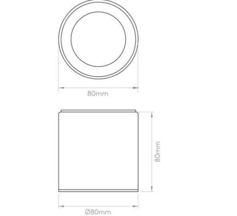 Plafonnier & Spot|Applique*Astro Spot salle de bain, Kos II Round 85 classic, poli, IP65, Ø8,5cm, H8,5cm - chrome