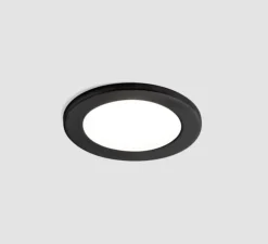 Spot salle de bain, Luna round, IP44, noir, LED, Ø9,2cm, H11,4cm - wever & ducre