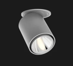 Plafonnier & Spot*Doxis Spot semi-encastré, Atlas, , LED, 2700K, 1983lm, Ø9cm, H11cm - gris clair mat