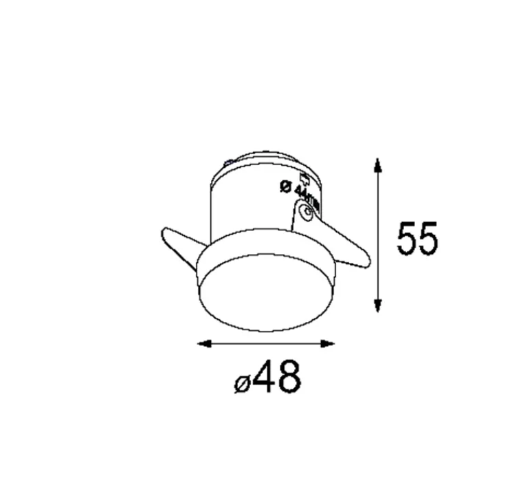 Plafonnier & Spot*Modular Spot, Smart kup 48 + IP55 LED GE, medium, 25°, , IP54, LED, 2700K, 231lm, L4,8cm, H5,5cm - blanc