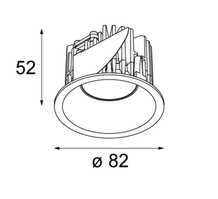 Spot, Smart lotis 82 LED GE, medium, 25°, blanc, LED, 2700K, 744lm, L8,2cm, H5,2cm - Modular