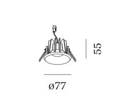 Plafonnier & Spot*Wever&Ducré Spot, Taio Round IP65 1.0 LED, , IP65, LED, 2700K, 310/425lm, Ø7,7cm, H5,5cm - blanc