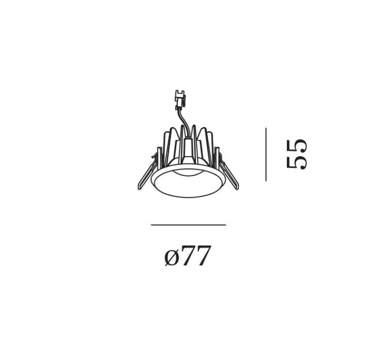 Plafonnier & Spot*Wever&Ducré Spot, Taio Round IP65 1.0 LED, , IP65, LED, 3000K, 335/455lm, Ø7,7cm, H5,5cm - or
