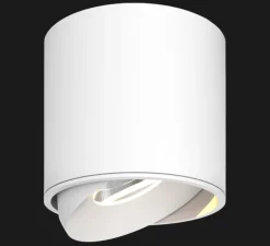 Plafonnier & Spot*Doxis Spot, Titan Semi-Recessed Organic, 40°, mat, dim, LED, 2700K, 1100lm, Ø8cm, H7,2cm - blanc