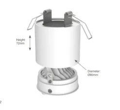 Plafonnier & Spot*Doxis Spot, Titan Semi-Recessed Organic, 40°, mat, dim, LED, 2700K, 1100lm, Ø8cm, H7,2cm - blanc