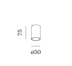 Spot, Tram 1.0 Round, noir, IP65, LED, 3000K, 420lm, Ø5cm, H7,5cm - Wever&Ducré