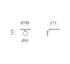 Plafonnier & Spot*Artemide Spot, Vine Light Spot, , L18,6cm, H18,6cm - noir