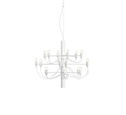Suspension*Flos Suspension, 2097/18 Frosted Bulbs , , Ø69cm, H51cm - blanc
