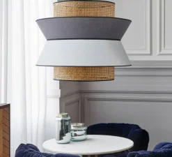 Suspension, Singapour XXL, anthracite, gris clair, Ø78cm, H60cm - Market Set