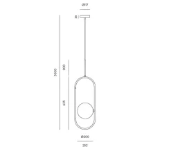 Suspension*Aromas del Campo Suspension, Abbacus, , Ø20cm, H83,5cm - laiton