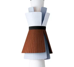 Suspension accoustique, Rhapsodie, Terracotta, Bleu pâle, Gris clair, Ø64cm, H131cm - DesignHeure