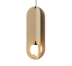 Suspension*Wever&Ducré Suspension accoustique, Solli Cocoon 1.0, , LED, dim, 2700K, 290 lm, Ø22cm, H58cm - blanc cassé