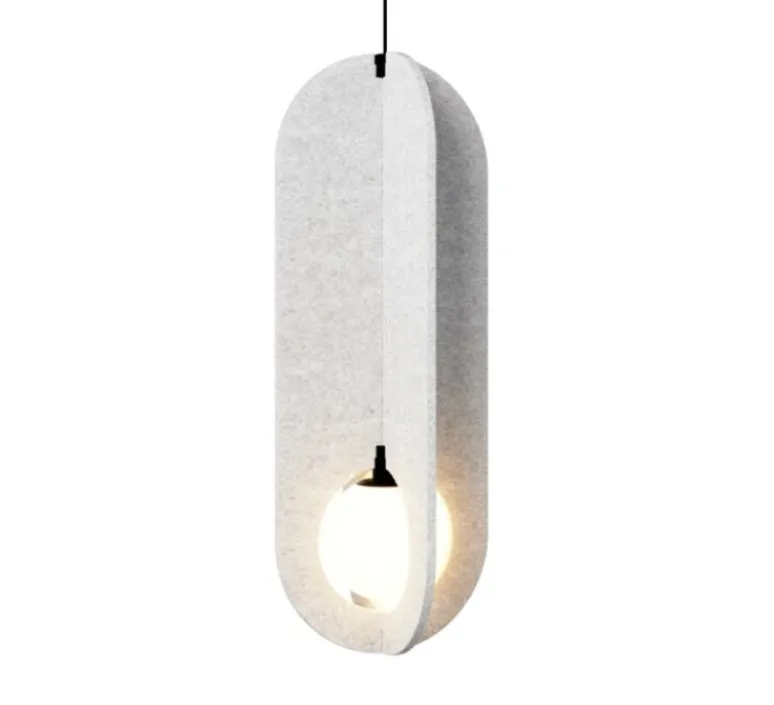 Suspension*Wever&Ducré Suspension accoustique, Solli Cocoon 1.0, , LED, dim, 2700K, 290 lm, Ø22cm, H58cm - gris marbre